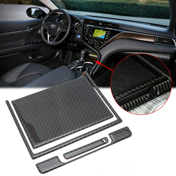 Red Carbon Fiber Interior Gear Shift Panel Cover Trim For Honda Odyssey 2005-10
